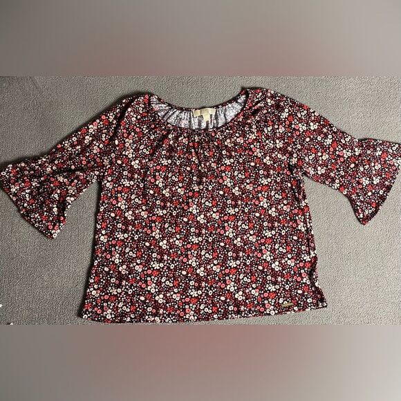 Michael Kors Tops - Michael Kors Women’s Floral Long Bell Sleeve Tee - Size Large